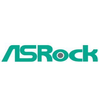 Logo de la marca de placas de video ASRock