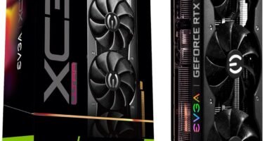 Placa de video RTX 3080, de la marca EVGA