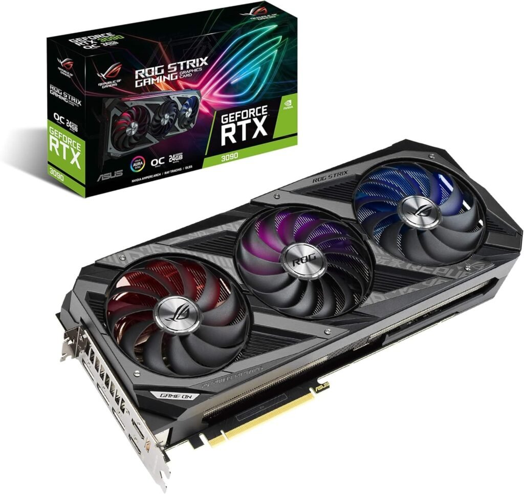 Placa de video RTX 3090 de la marca ASUS