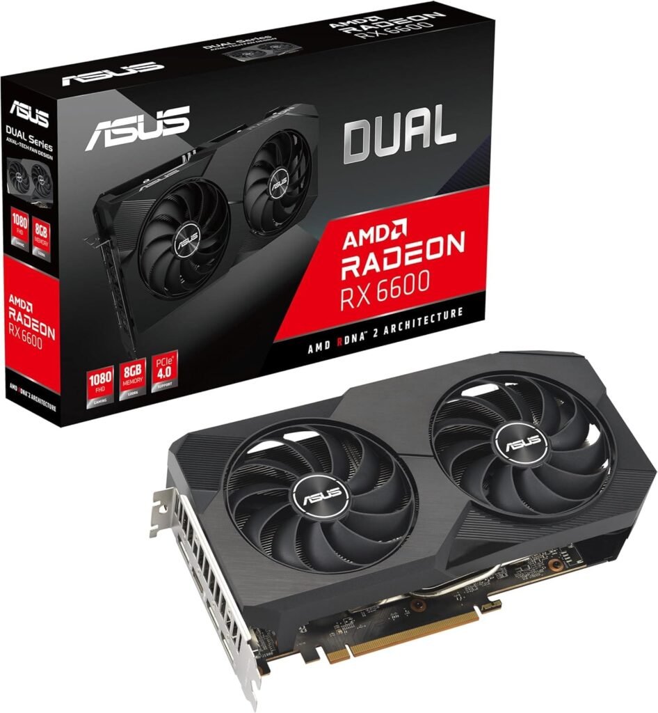 Placa de video RX 6600, de la marca ASUS