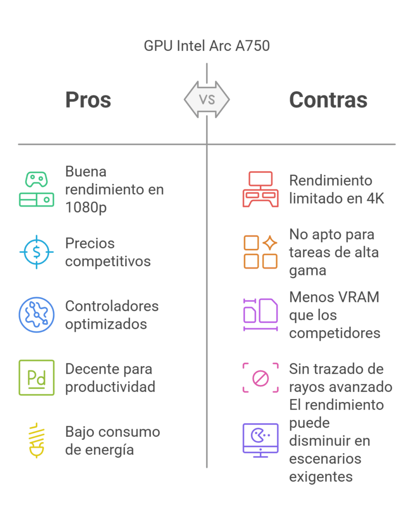 Pros y contras de la Intel Arc A750